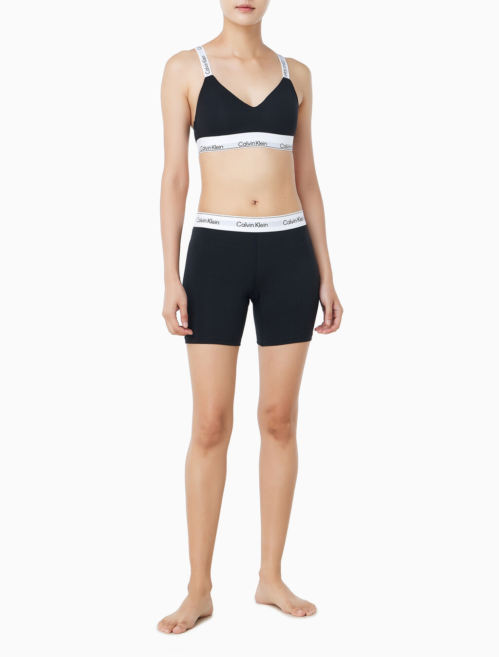 Buy 여성 아이콘 코튼 모달 브라렛 (H&E) in color BLACK