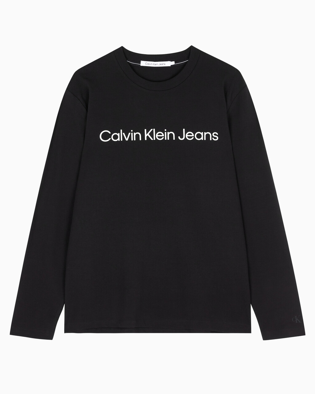 Buy 남성 레귤러핏 인스티튜셔널 긴팔 티셔츠 in color CK BLACK