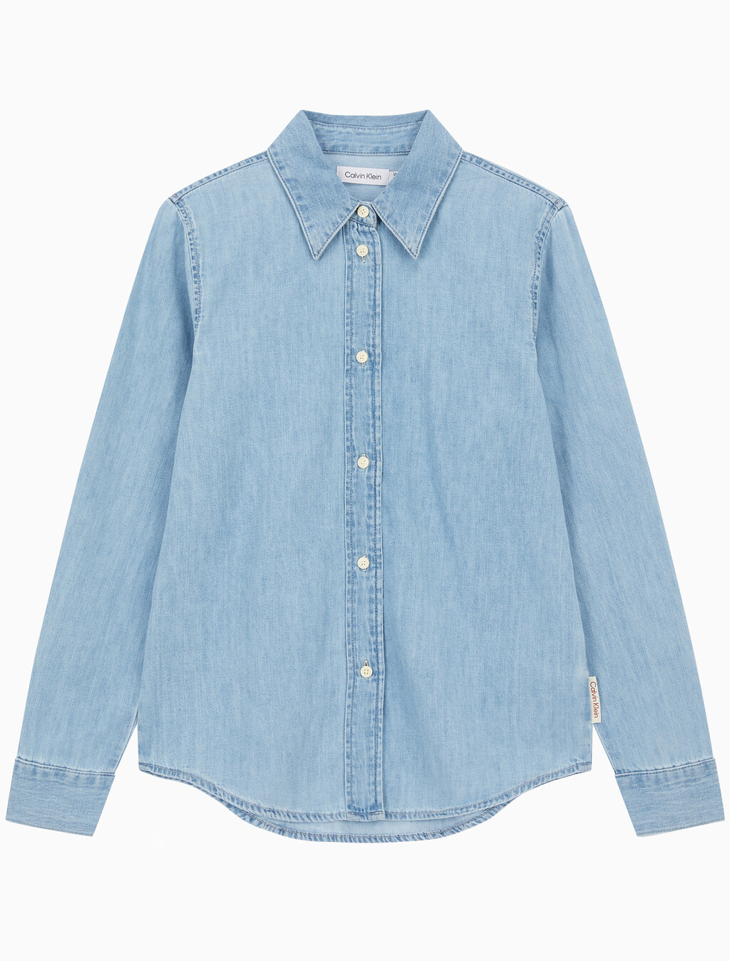 Buy 여성 롱슬리브 클래식 샴브레이 셔츠 in color LIGHT BLUE