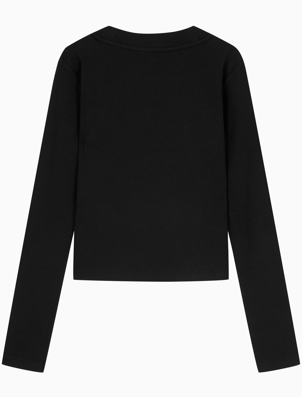 Buy 여성 L/S 모노그램 베이비 티셔츠 in color BLACK
