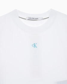 Buy 여성 그래픽 베이비핏 크롭 반팔 티셔츠 in color BRIGHT WHITE