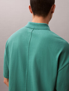 Buy 프리미엄 헤비 저지 박스 폴로 티 in color Wild Green