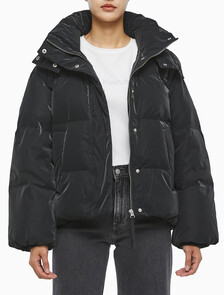 Buy 여성 디터쳐블 후디 다운 푸퍼 in color CK BLACK