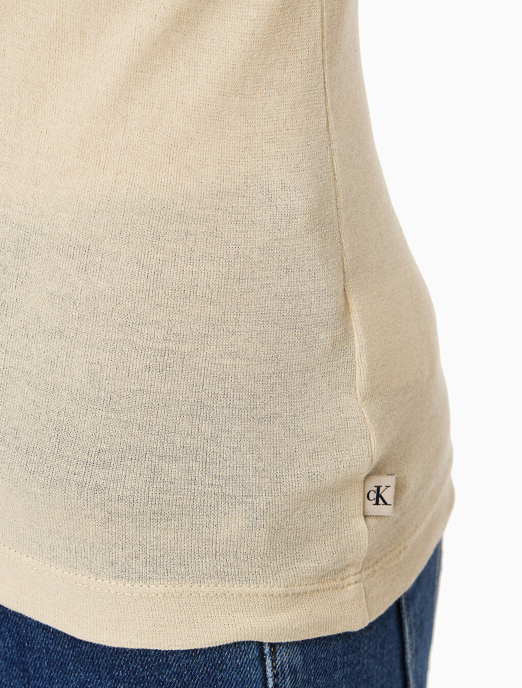 Buy 여성 쉬어 롱슬리브 탑 in color PALE KHAKI