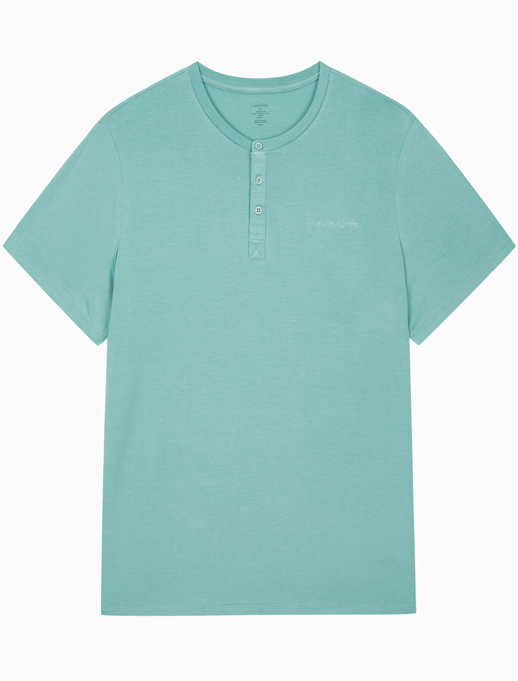 Buy 남성 울트라 소프트 모달 슬립 반팔 헨리넥 in color SALTWATER AQUA