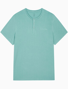 Buy 남성 울트라 소프트 모달 슬립 반팔 헨리넥 in color SALTWATER AQUA