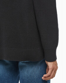 Buy 남성 하프 집업 풀오버 스웨터 in color CK BLACK