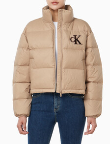 Buy 여성 셔닐 로고 푸퍼 다운 in color CAMEL