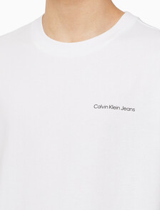 Buy 남녀공용 릴렉스핏 로고 반팔 티셔츠 in color BRIGHT WHITE