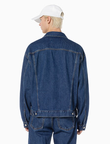 Buy 남성 90's 다크블루 데님 트러커 자켓 in color DARK BLUE