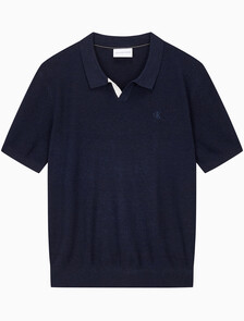 Buy 남성 엠브로이더리 로고 폴로 반팔 스웨터 in color NIGHT SKY