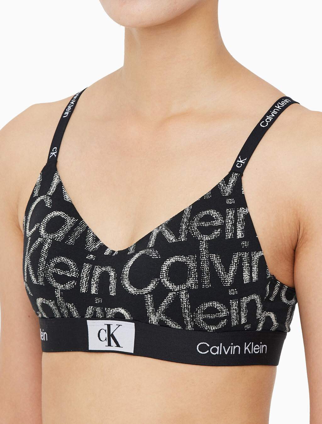 Buy 여성 1996 코튼 AF 라이틀리 라인드 브라렛 in color LOGO BLACK