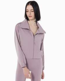Buy 여성 리플렉티브 로고 레귤러 핏 윈드브레이커 in color GRAY ROSE