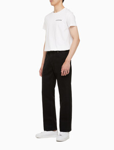 Buy 남성 90'S 스트레이트핏 워크웨어 블랙 데님 in color WASHED BLACK LOGO LACE