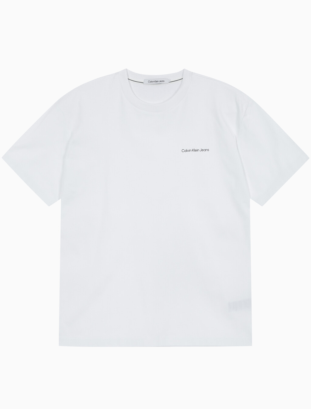 Buy 남녀공용 릴렉스핏 로고 반팔 티셔츠 in color BRIGHT WHITE