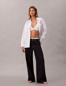 Buy 여성 와이드 린스 원시 데님 in color RINSE BLUE