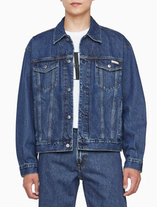 Buy 남성 90's 다크블루 데님 트러커 자켓 in color DARK BLUE