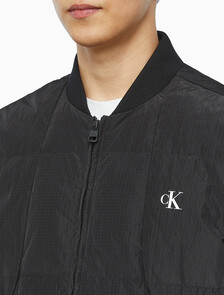 Buy 남성 울트라 라이트 다운 봄버 자켓 in color CK BLACK