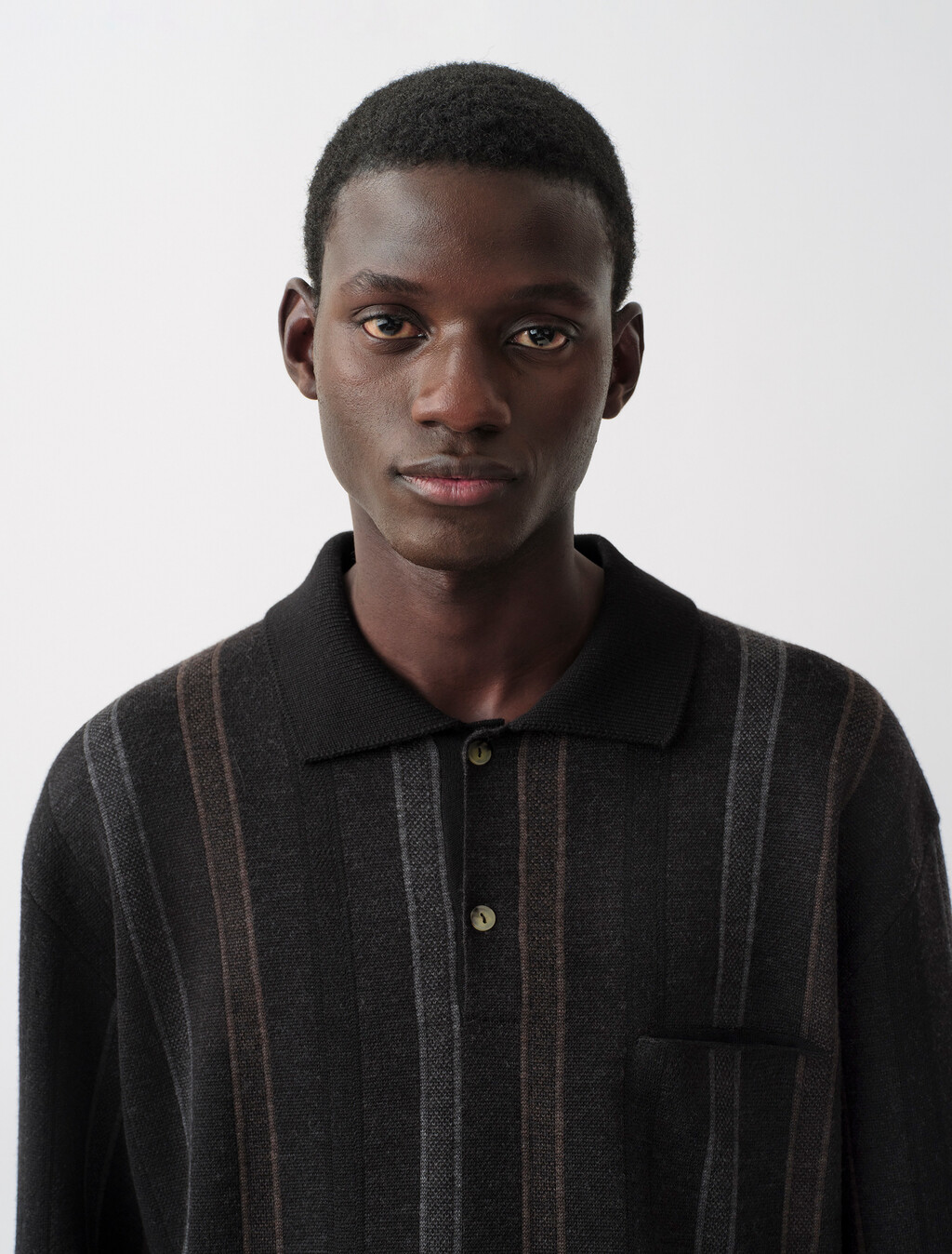 Buy COLE MENS JACQUARD POLO in color BLACK