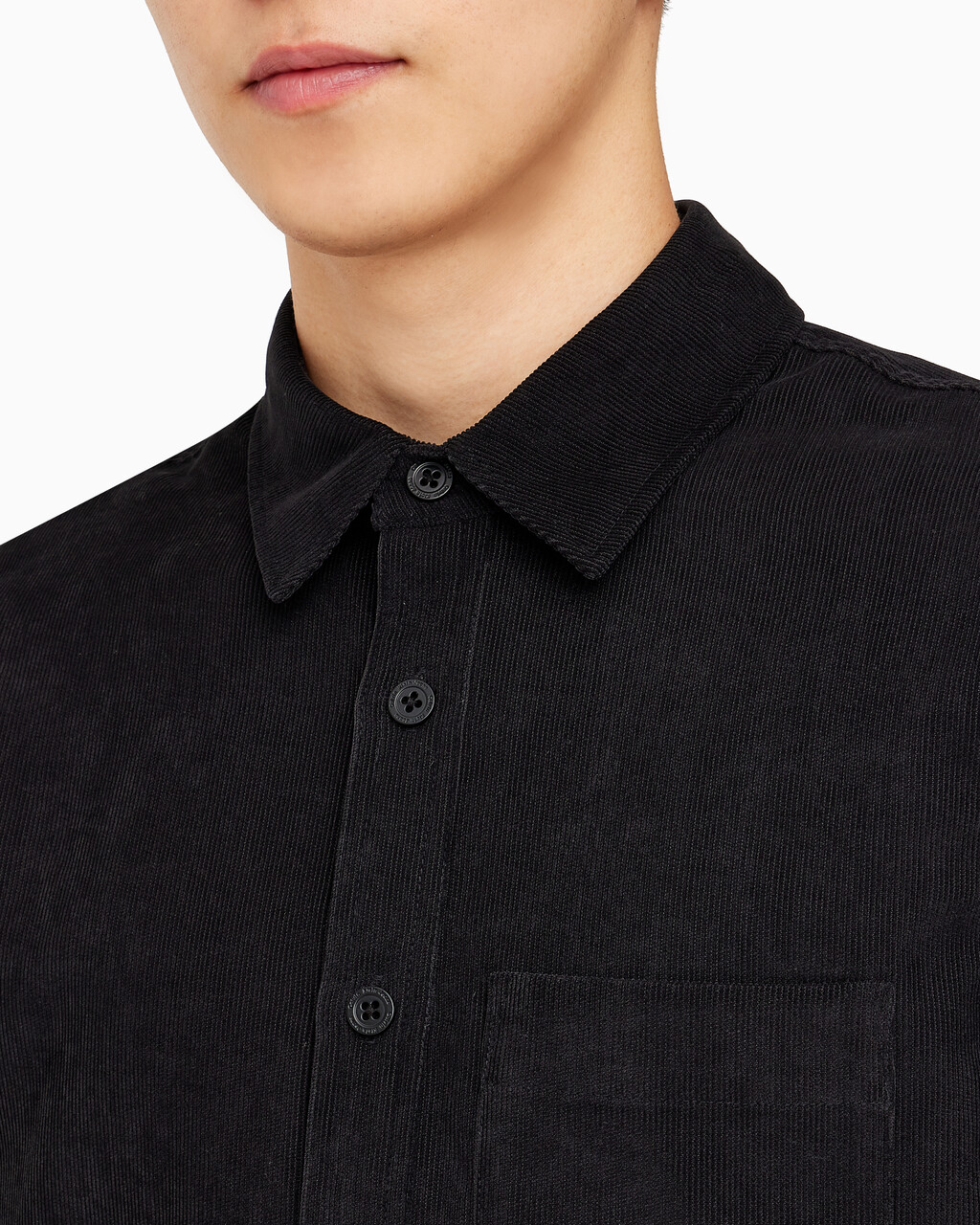 Buy 남성 레귤러핏 코듀로이 셔츠 in color CK BLACK
