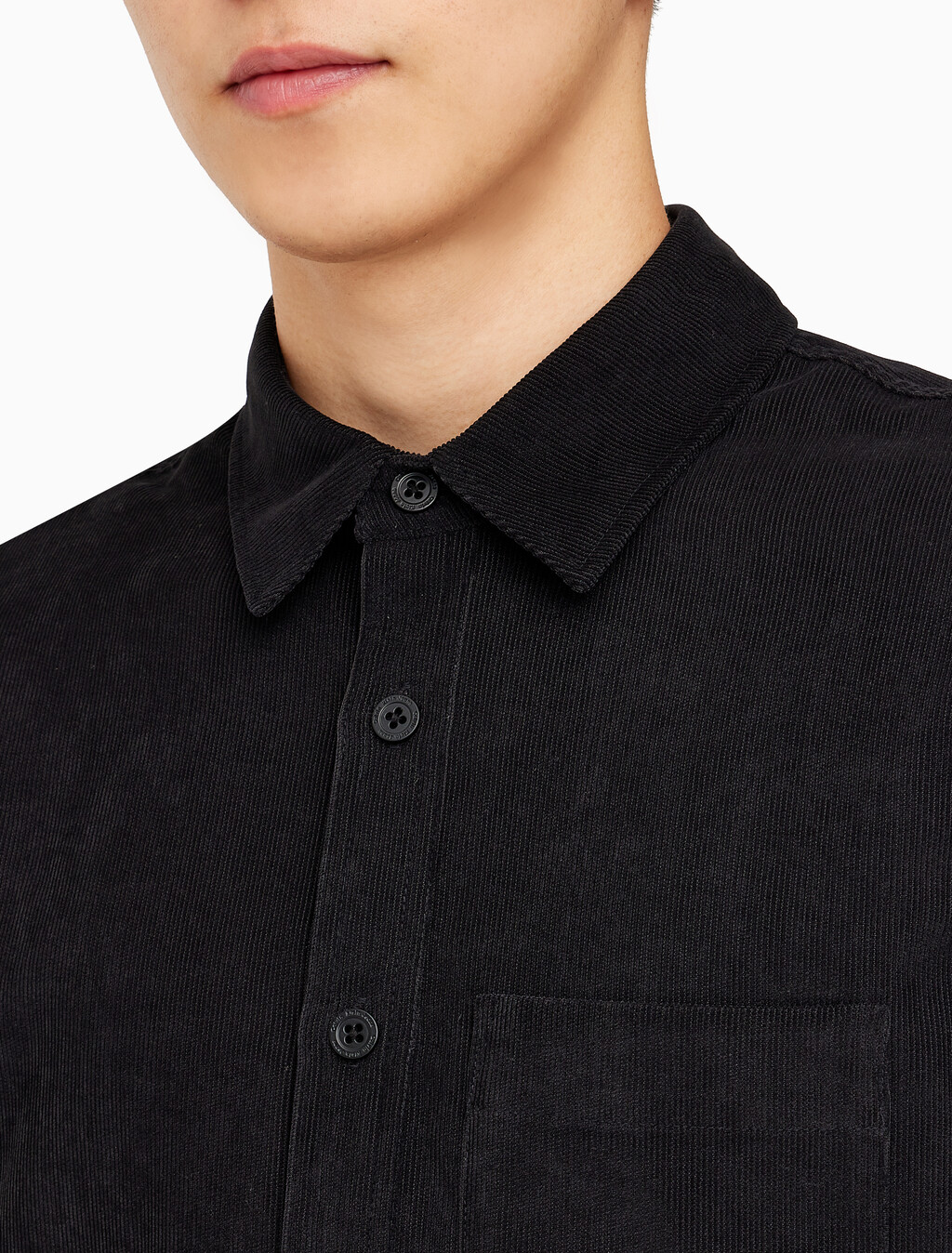 Buy 남성 레귤러핏 코듀로이 셔츠 in color CK BLACK