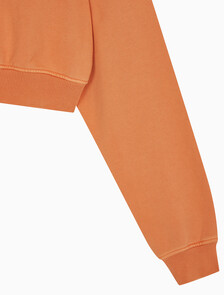 Buy 여성 미네랄 다이 모노로고 후디 in color ORANGE