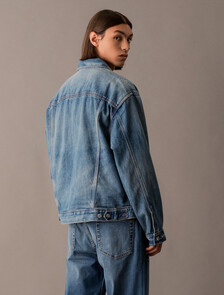 Buy 남성 90's 오로라 블루 데님 자켓 in color BLUE