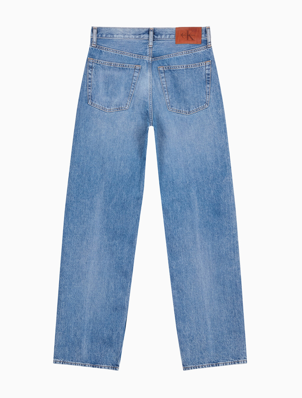 Buy 배기핏 진 in color Mid Blue