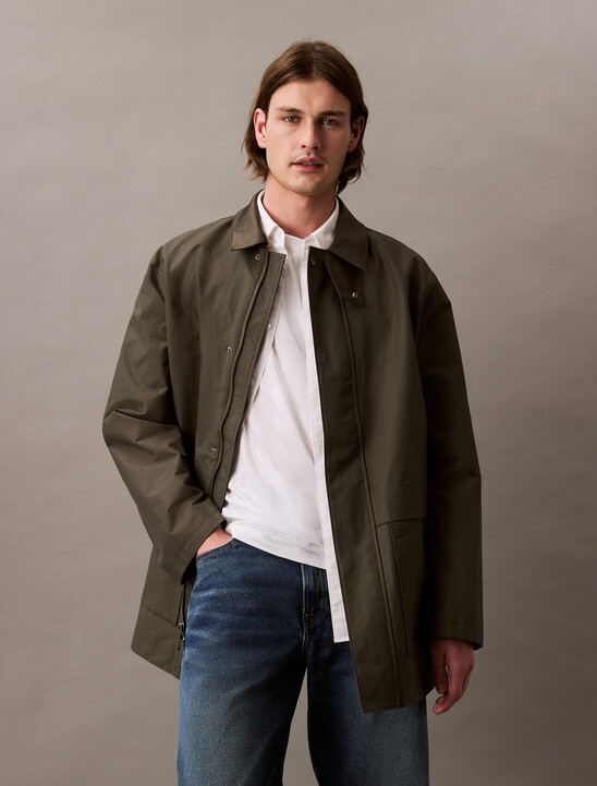 남성 콘트라스트 카라 카코트