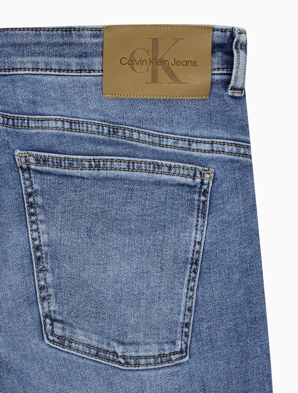 Buy 남성 바디핏 미드블루 이탈리안 데님 in color MID BLUE BACK EMBRO