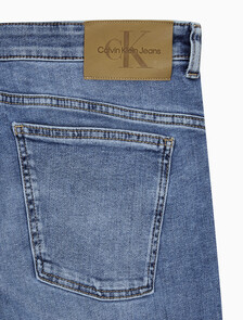 Buy 남성 바디핏 미드블루 이탈리안 데님 in color MID BLUE BACK EMBRO