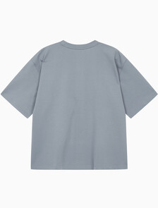 Buy 남성 오버사이즈 우븐 포켓 반팔 스웻셔츠 in color OVERCAST GREY