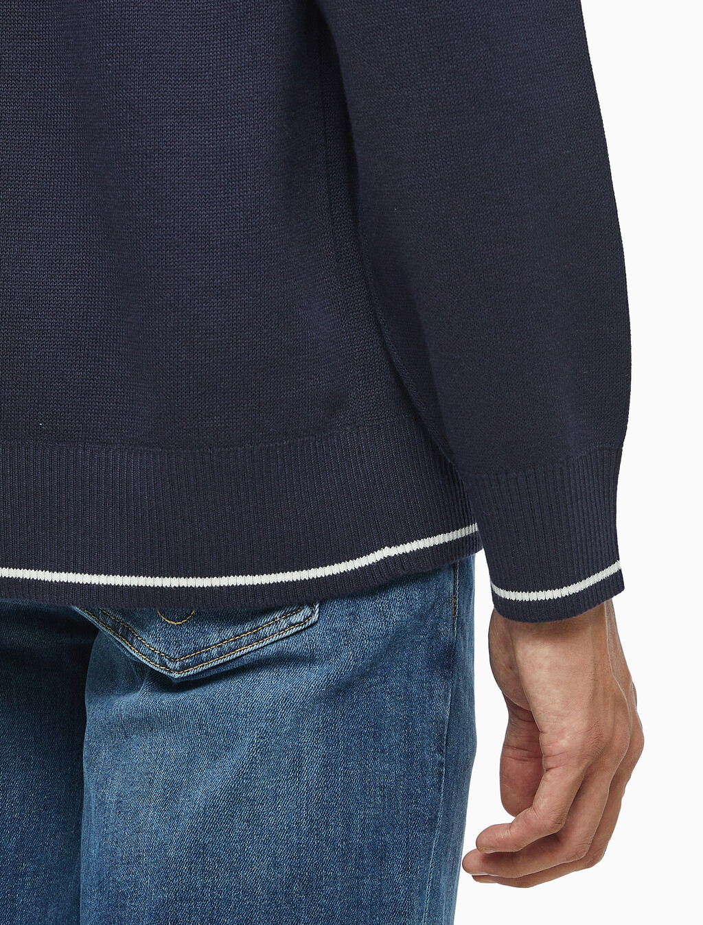 Buy 남성 오버사이즈 럭비카라 스웨터 in color NIGHT SKY