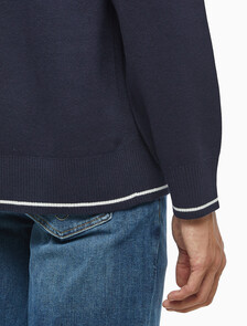 Buy 남성 오버사이즈 럭비카라 스웨터 in color NIGHT SKY