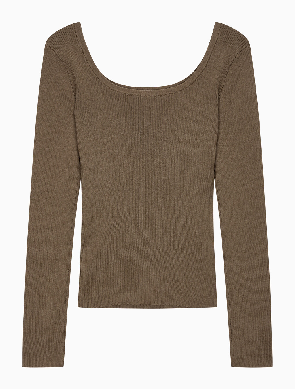Buy 여성 립 스웨터 in color BROWN