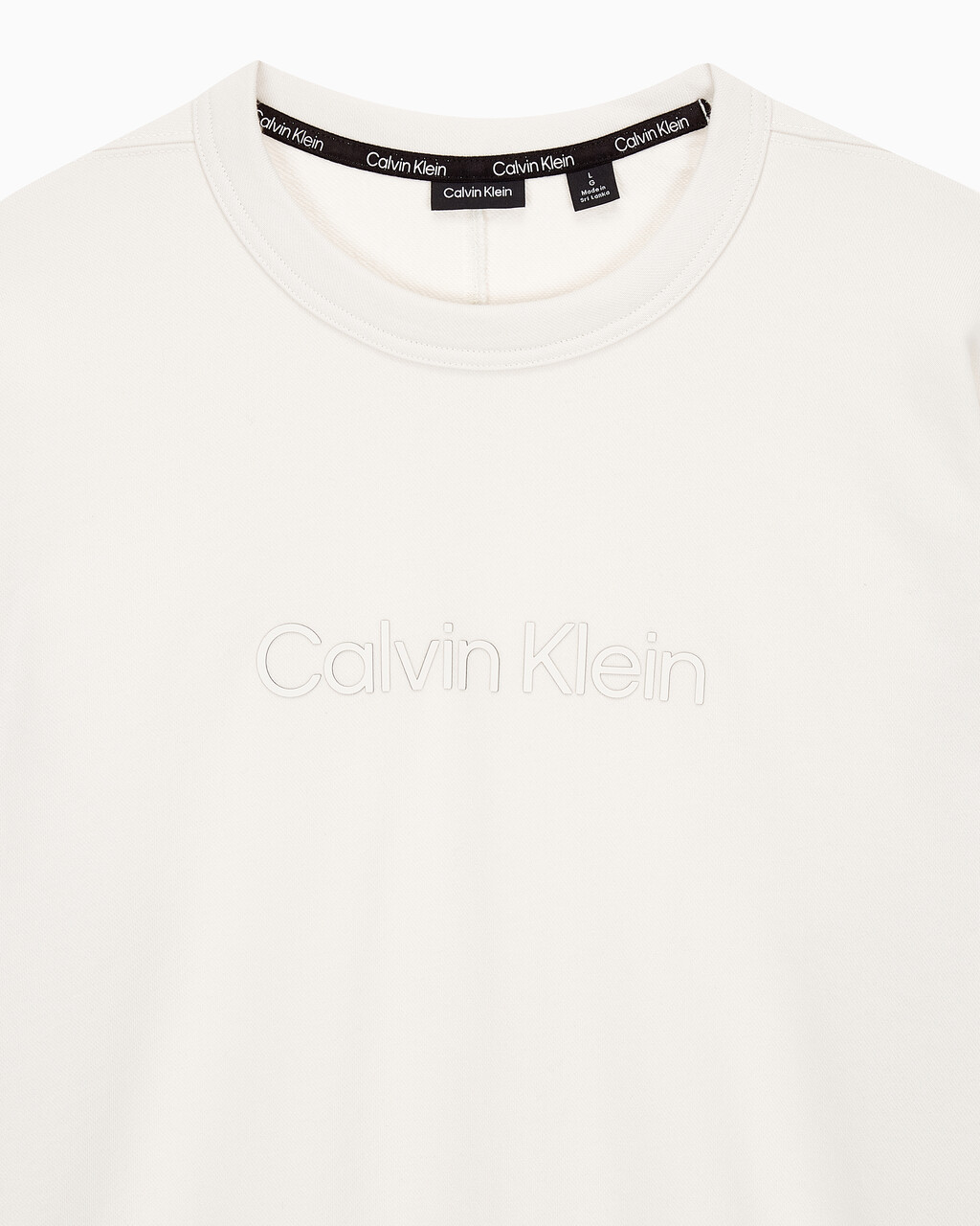 Buy 남성 릴렉스 핏 에센셜 스웻셔츠 in color WHITE