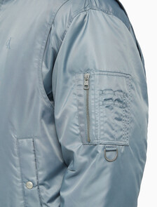 Buy 남성 후디 보머 다운 자켓 in color GREY