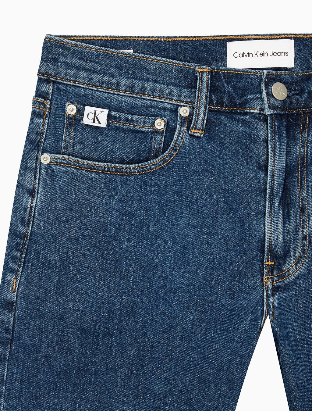 Buy 남성 레귤러 미드블루 데님 쇼츠 in color MID BLUE BACK EMBRO