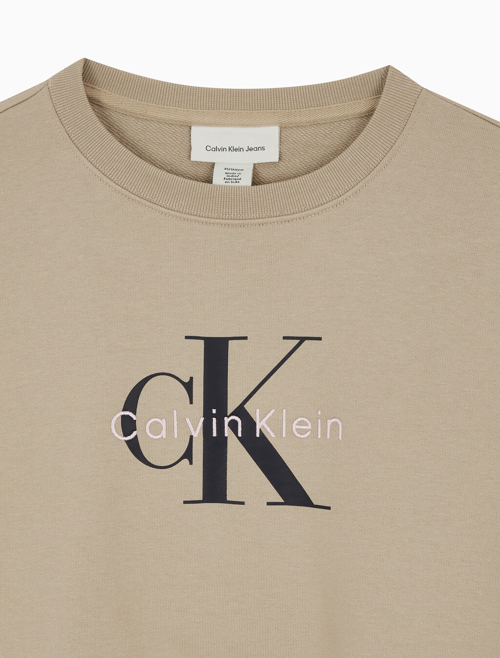 Buy 여성 모노로고 프렌치테리 릴렉스핏 스웻셔츠 in color WHITE PEPPER