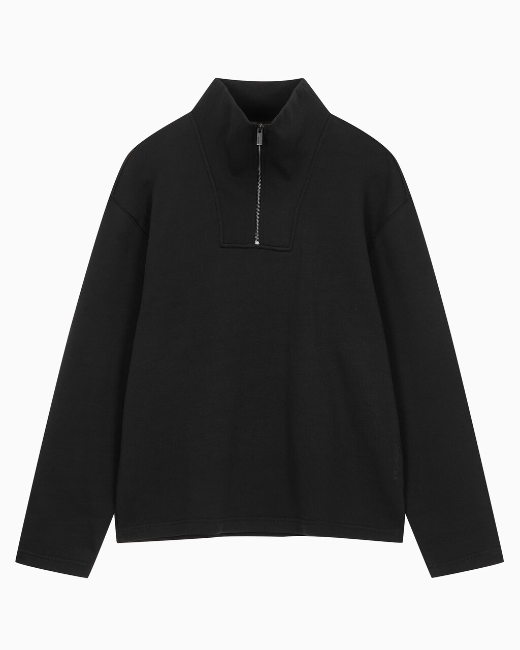 Buy 남성 롱슬리브 하프집업 하이넥 스웻 in color BLACK BEAUTY