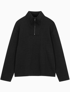 Buy 남성 롱슬리브 하프집업 하이넥 스웻 in color BLACK BEAUTY
