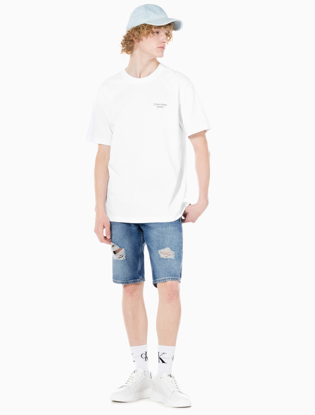 Buy 남성 1978 백 커브드 로고 반팔 티셔츠 in color BRIGHT WHITE
