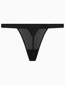 Buy 여성 스컬프트 레이스 스트링 T팬티 in color BLACK