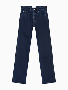 Buy 여성 하이라이즈 슬림 스트레이트핏 기모 블루블랙 데님 in color BLUE BLACK HANGER LOOP