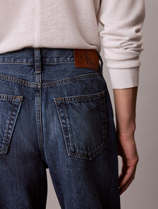 Buy 90S 테이퍼핏 진 in color Blue Black 