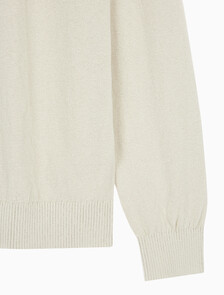 Buy 남성 CK 인타르시아 믹스 스티치 스웨터 in color BEIGE
