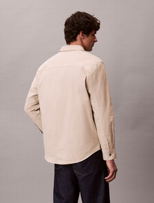 Buy 남성 메트 캔버스 릴랙스드 플란넬 라이닝 자켓 in color Beige