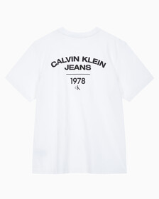 Buy 남성 1978 백 커브드 로고 반팔 티셔츠 in color BRIGHT WHITE