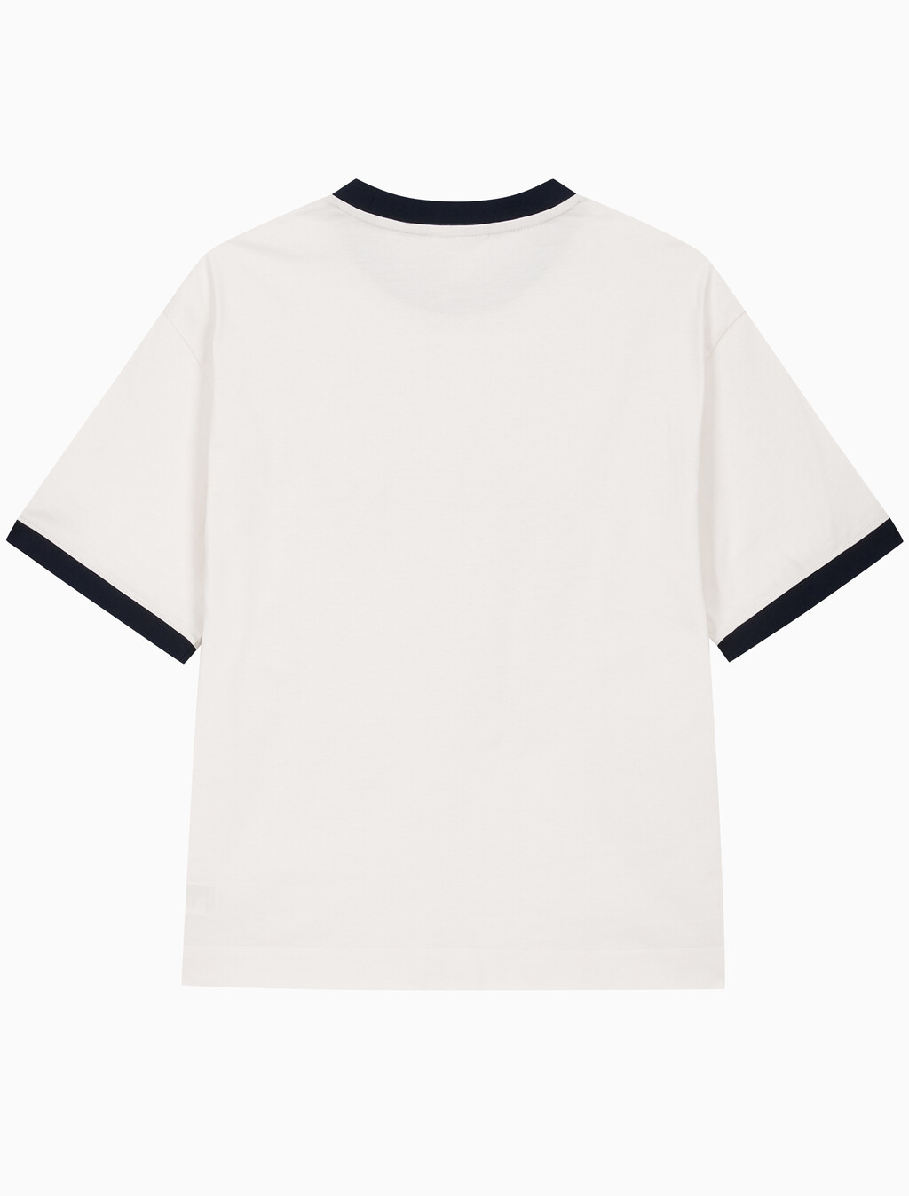 Buy 남성 릴렉스핏 레트로 로고 링거 반팔 티셔츠 in color TOFU COMBO