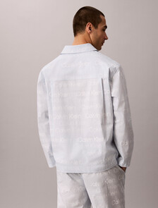 Buy 남성 코튼 포플린 롱 슬리브 버튼 다운 in color Sequin Logo + Plein Air